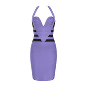 Halter Backless Bandage Stitching Temperament Party Dress