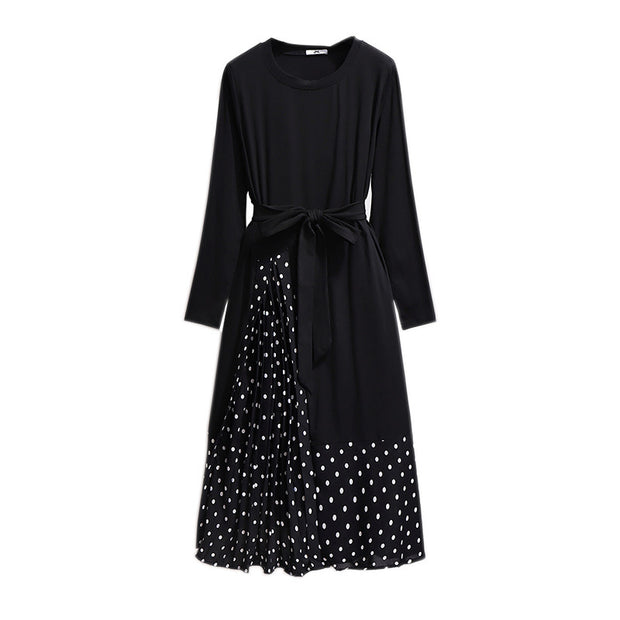 Wave Dot Lace Two-Piece Fake Dresses